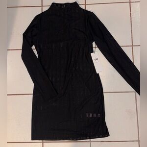 ALO Yoga euphoria  Black Long Sleeve Dress nwot